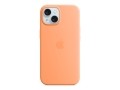 Apple Silikondeksel iPhone 15 Magsafe - Oransje