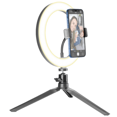 CellularLine Selfie Ring Tripod - Svart
