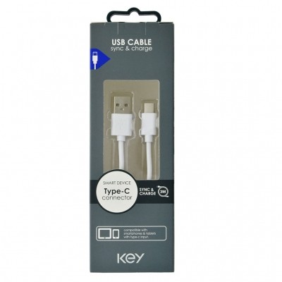 Key Ladekabel USB-A til USB-C 1m