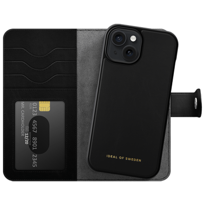 iDeal Magnet Lommebokdeksel iPhone 15 - Svart
