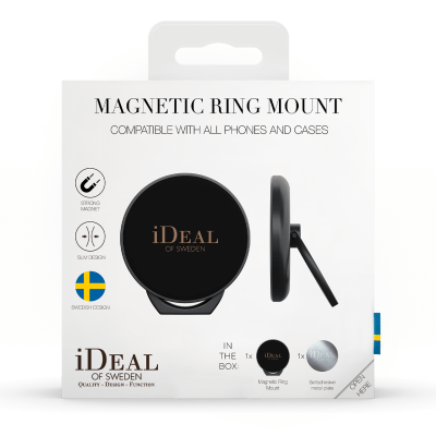 iDeal Magnetisk Mobilring - Svart