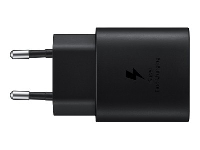 Samsung 25W strømadapter USB-C u/kabel (svart)